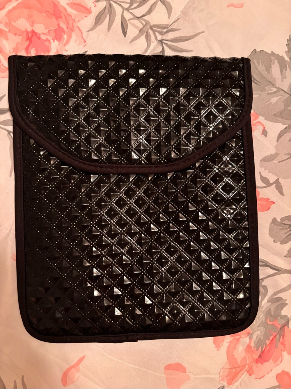 Black Quilted Patent Tablet Sleeve